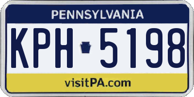 PA license plate KPH5198