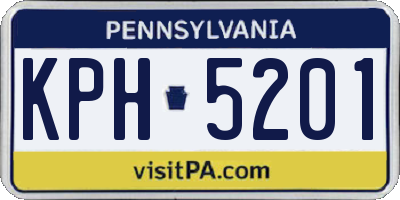 PA license plate KPH5201