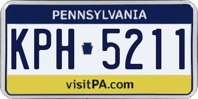 PA license plate KPH5211