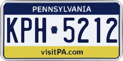 PA license plate KPH5212