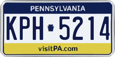 PA license plate KPH5214