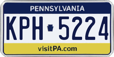 PA license plate KPH5224