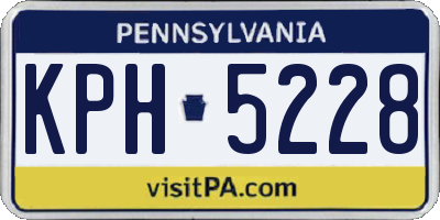 PA license plate KPH5228