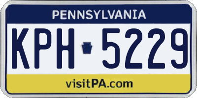 PA license plate KPH5229