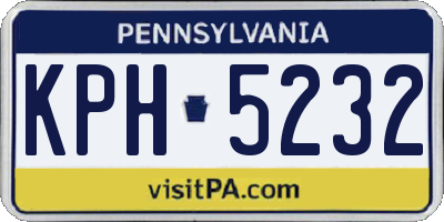PA license plate KPH5232