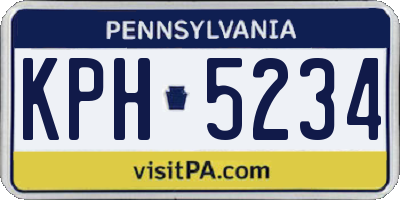 PA license plate KPH5234