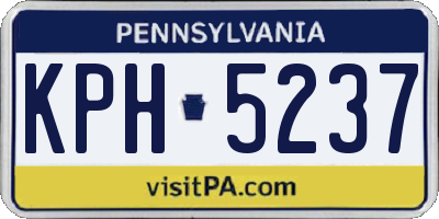 PA license plate KPH5237