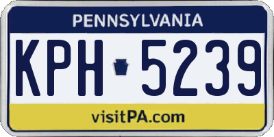 PA license plate KPH5239