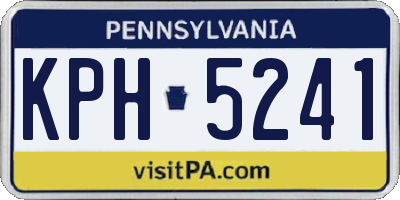 PA license plate KPH5241