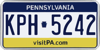 PA license plate KPH5242