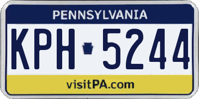 PA license plate KPH5244
