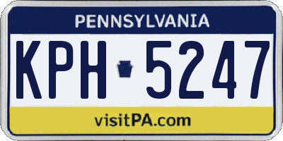 PA license plate KPH5247