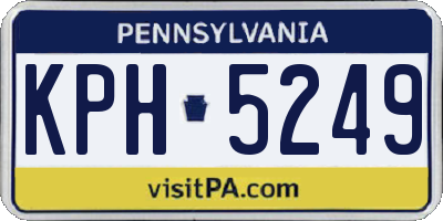 PA license plate KPH5249