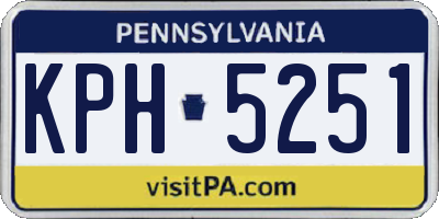 PA license plate KPH5251