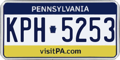 PA license plate KPH5253
