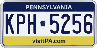 PA license plate KPH5256