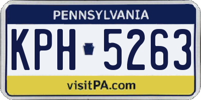 PA license plate KPH5263