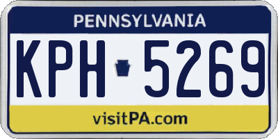 PA license plate KPH5269