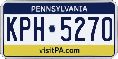 PA license plate KPH5270