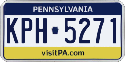 PA license plate KPH5271