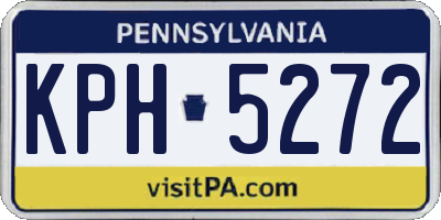 PA license plate KPH5272