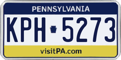PA license plate KPH5273