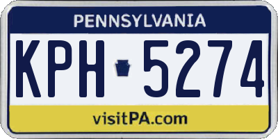 PA license plate KPH5274