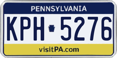 PA license plate KPH5276