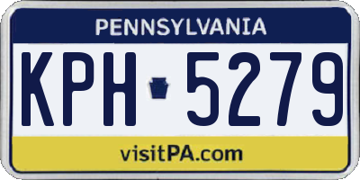 PA license plate KPH5279
