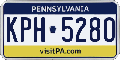 PA license plate KPH5280