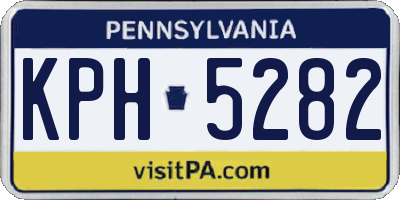 PA license plate KPH5282