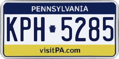 PA license plate KPH5285