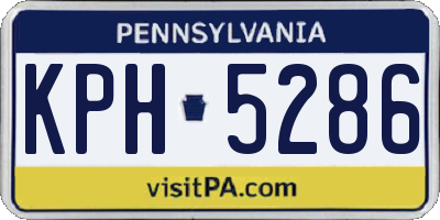 PA license plate KPH5286