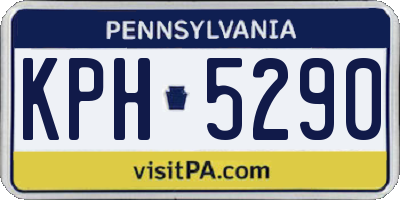 PA license plate KPH5290