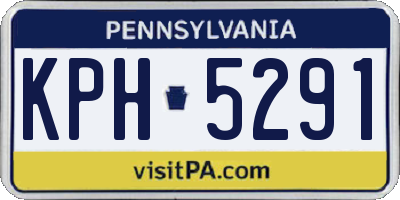 PA license plate KPH5291