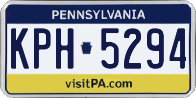 PA license plate KPH5294