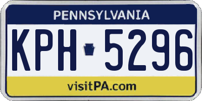 PA license plate KPH5296