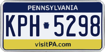 PA license plate KPH5298
