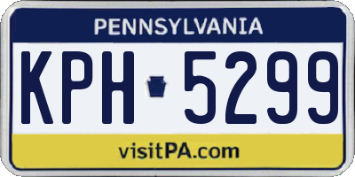 PA license plate KPH5299