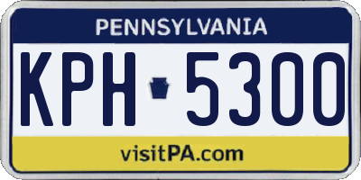 PA license plate KPH5300