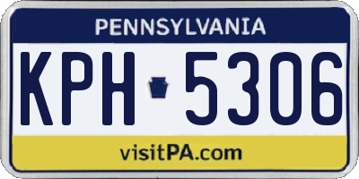 PA license plate KPH5306