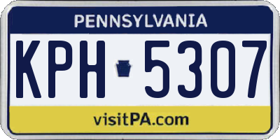 PA license plate KPH5307