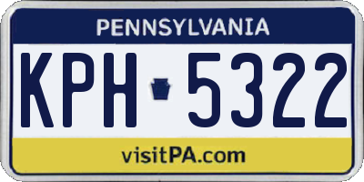 PA license plate KPH5322