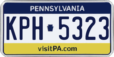 PA license plate KPH5323