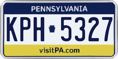 PA license plate KPH5327