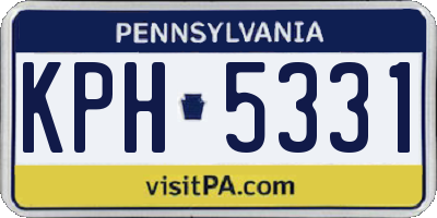 PA license plate KPH5331