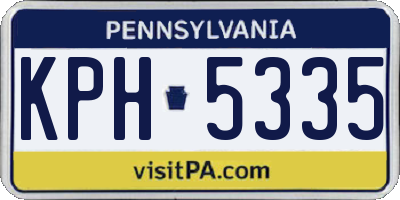 PA license plate KPH5335