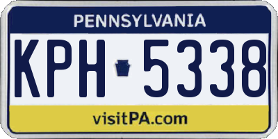 PA license plate KPH5338