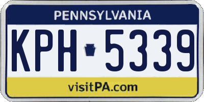 PA license plate KPH5339
