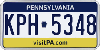 PA license plate KPH5348